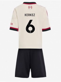 Billige Liverpool Milos Kerkez #6 Bortedraktsett Barn 2025-26 Kortermet (+ Korte bukser)